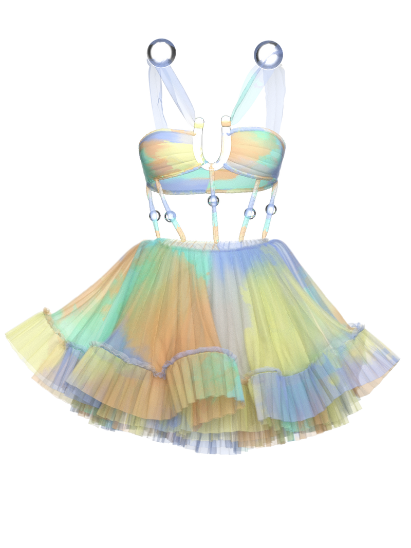 MULTI COLOR TULLE DRESS