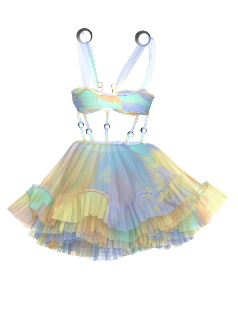 MULTI COLOR TULLE DRESS