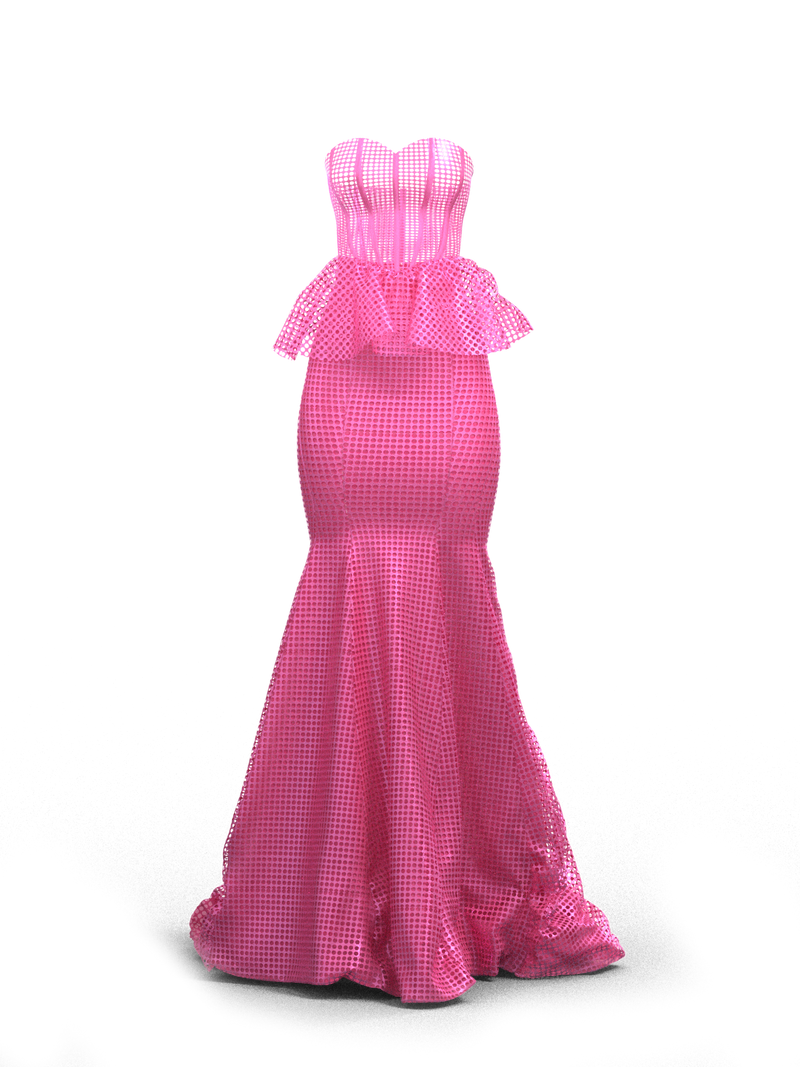 Corseted Blouse With Skirt