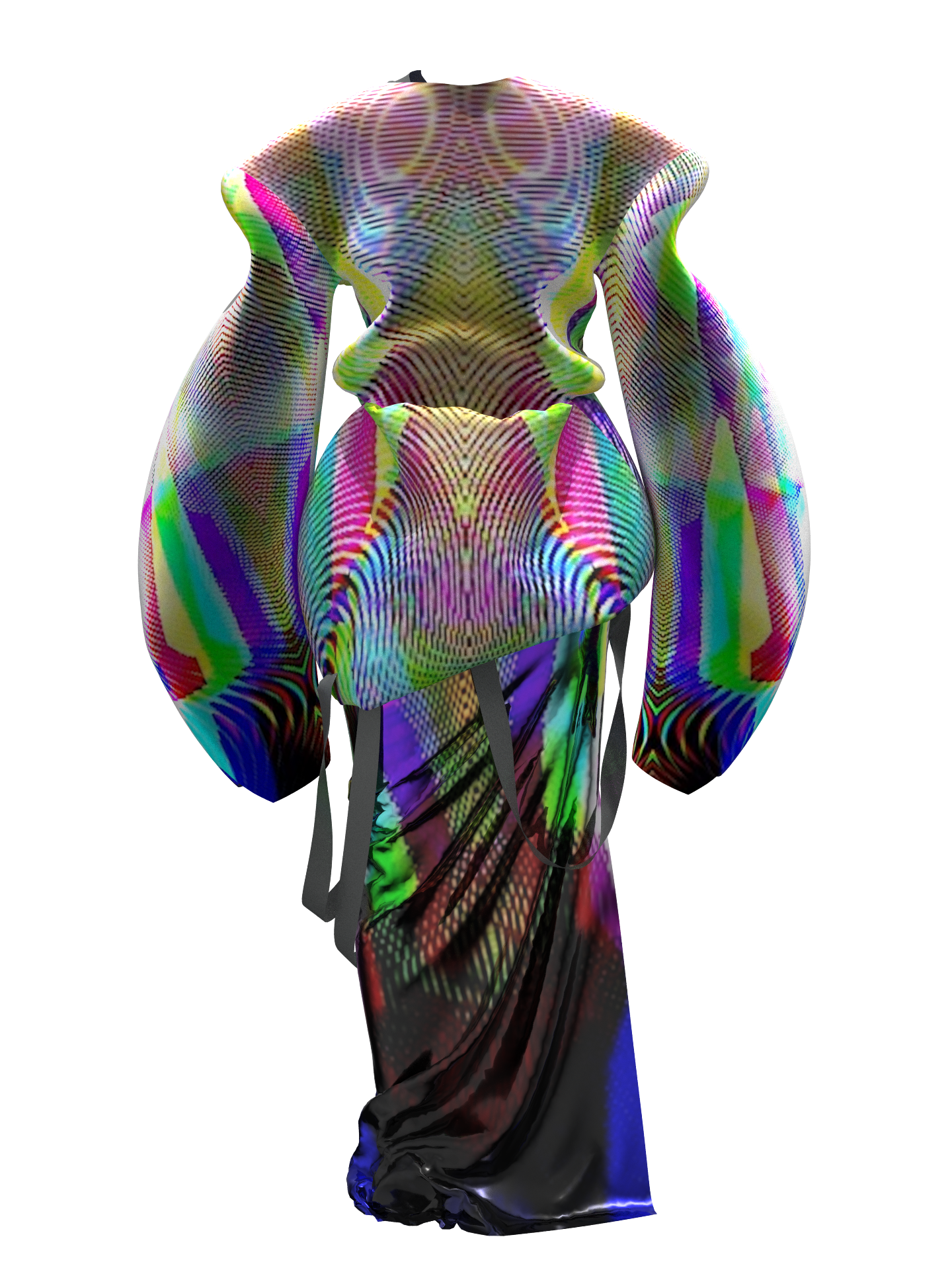 slim fit dress slacks (Pre-Order) Corseted Glitch Gown main image 0