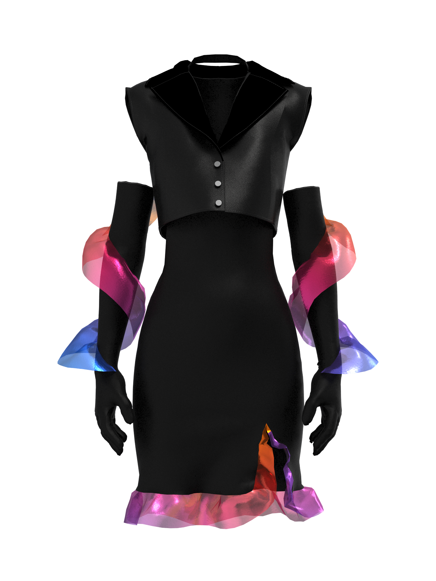 Backless dress with gloves Backless dress with gloves