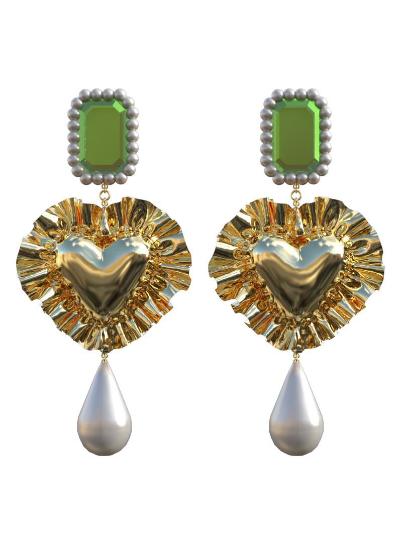 Golden Heart Earrings