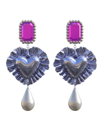 Purple Heart Earrings