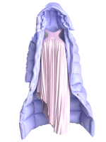 Fantasy Realm Dress + Puffer Coat Set