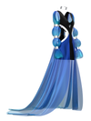 Armored blue dress