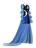 Armored blue dress