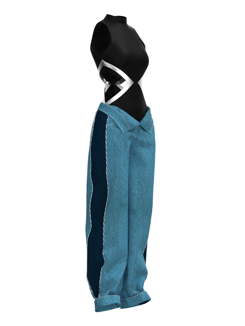 Armored bodysuit and jeans