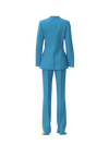 Blue and yellow suit