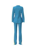 Blue and yellow suit
