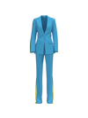 Blue and yellow suit