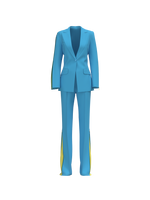 Blue and yellow suit