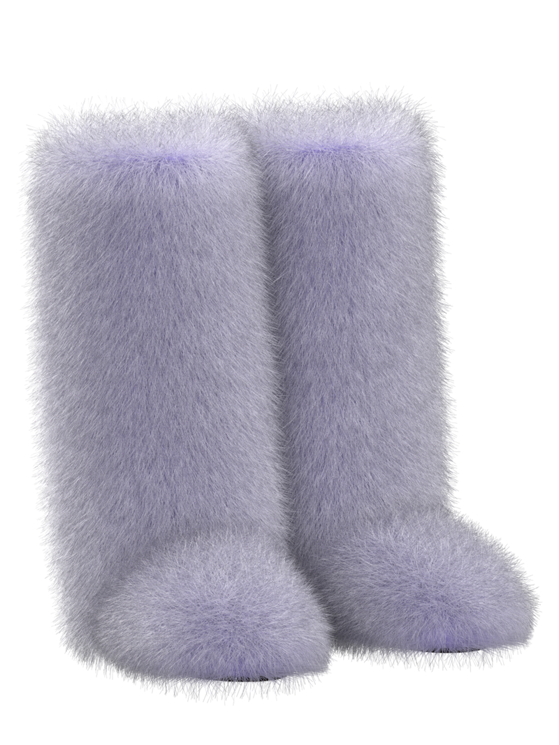 Purple Fur-tale Boots