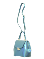 Audrey Mini - Metallic Aqua Blue