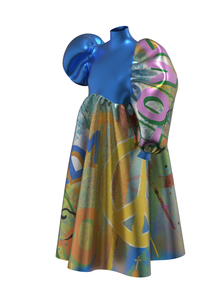 SEWDAYGITAL: Graffiti Dress – DRESSX / More Dash Inc. dba DRESSX
