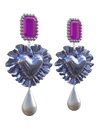 Purple Heart Earrings