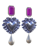 Purple Heart Earrings