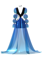 Armored blue dress