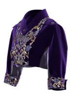 Purple Beaded Embroidery Jacket