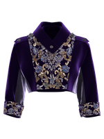 Purple Beaded Embroidery Jacket