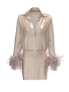 Silk organza shirt dress