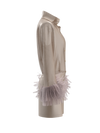 Silk organza shirt dress