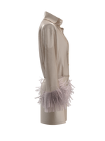 Silk organza shirt dress