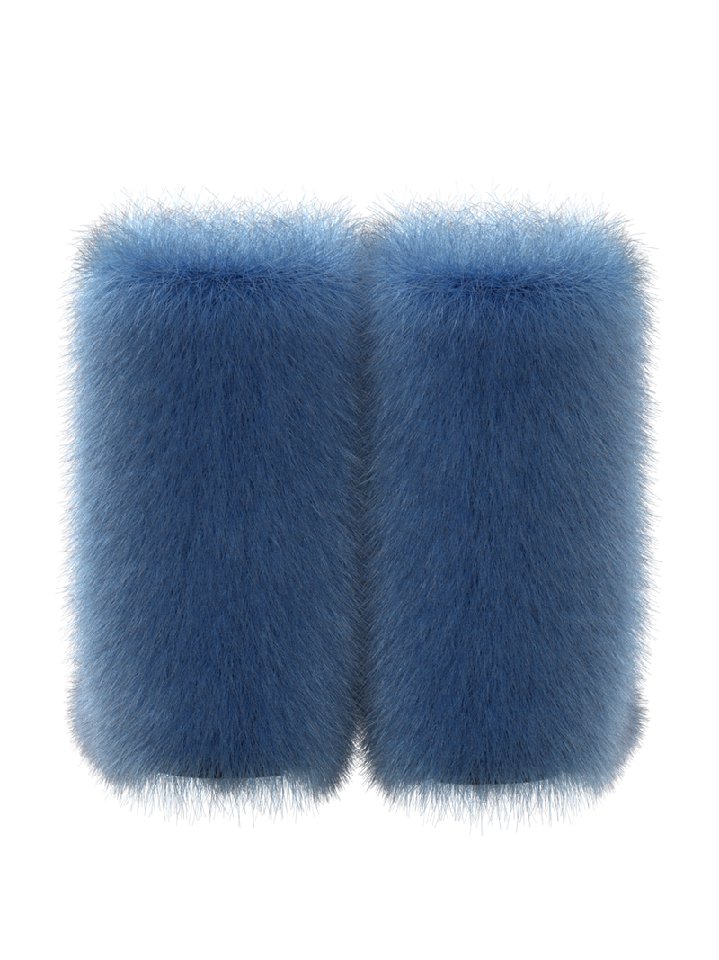 Blue fur-tale boots