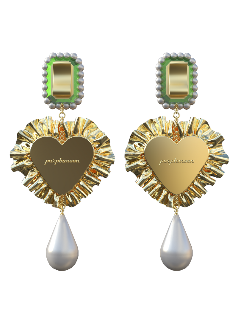 Golden Heart Earrings