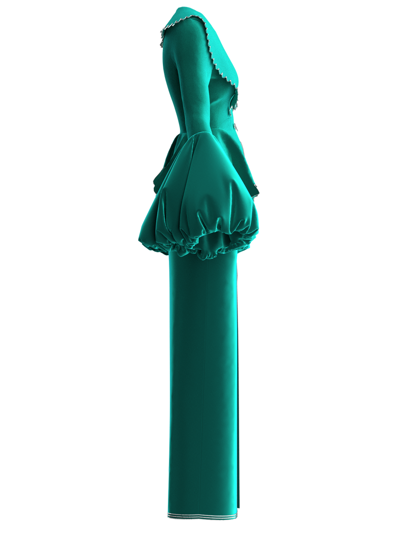 Opulent emerald co-ord set