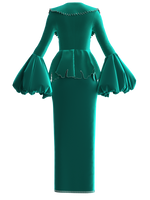 Opulent emerald co-ord set