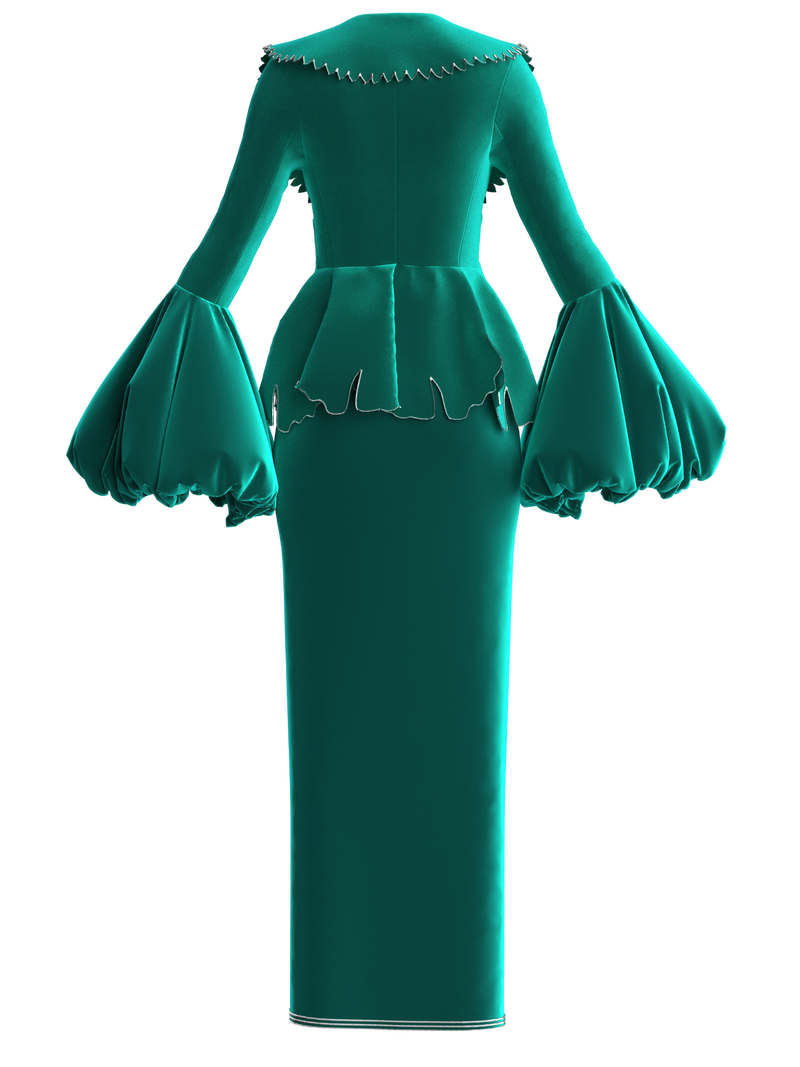 Opulent emerald co-ord set