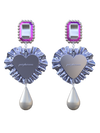 Purple Heart Earrings