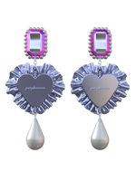 Purple Heart Earrings