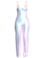 LGBTQ PLAYSUIT Silver Irridescent