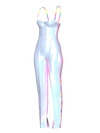 LGBTQ PLAYSUIT Silver Irridescent