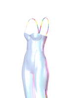 LGBTQ PLAYSUIT Silver Irridescent