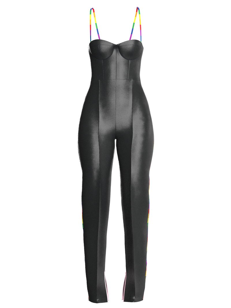 LGBTQ PLAYSUIT BLACK