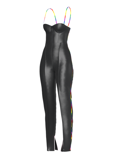 LGBTQ PLAYSUIT BLACK