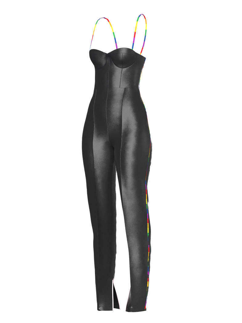 LGBTQ PLAYSUIT BLACK