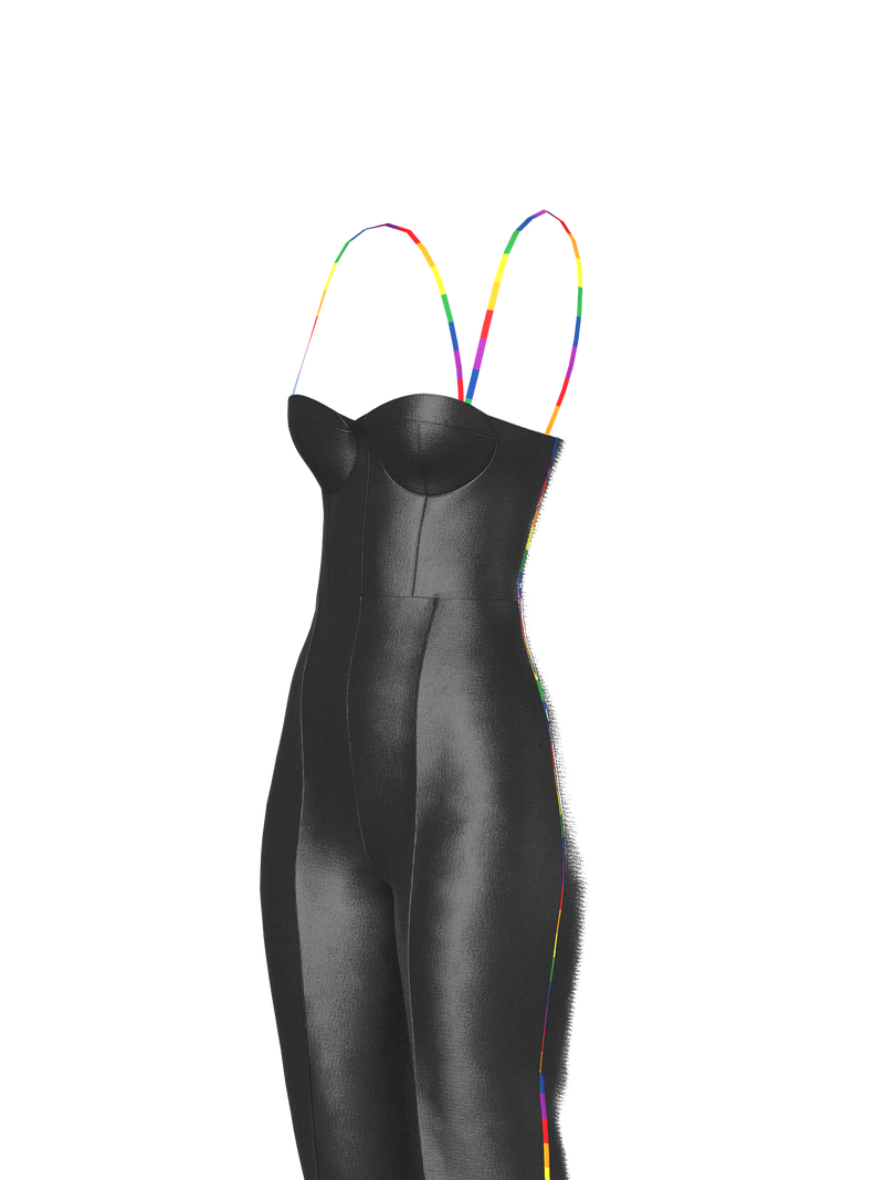 LGBTQ PLAYSUIT BLACK