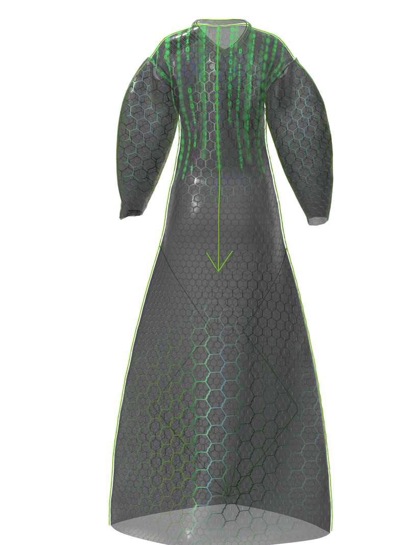 Cyber honeycomb dress