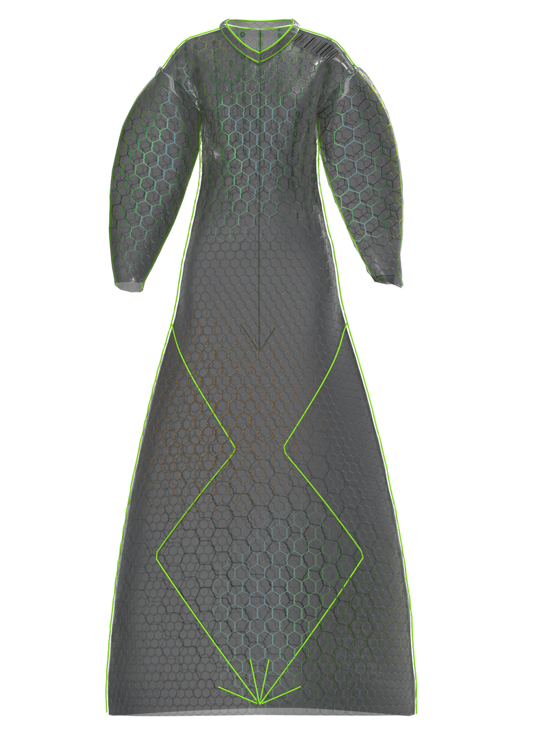 Cyber honeycomb dress