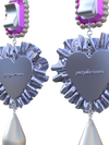 Purple Heart Earrings