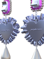 Purple Heart Earrings