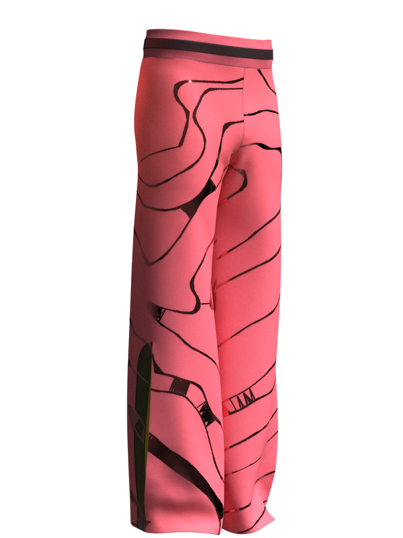 Trousers aniconic pink