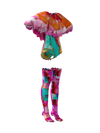 Psychedelic marbelling bodysuit