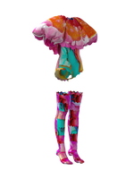 Psychedelic marbelling bodysuit