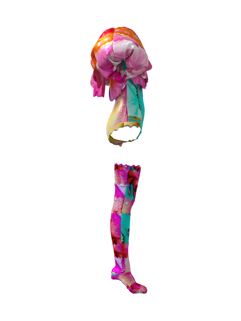 Psychedelic marbelling bodysuit