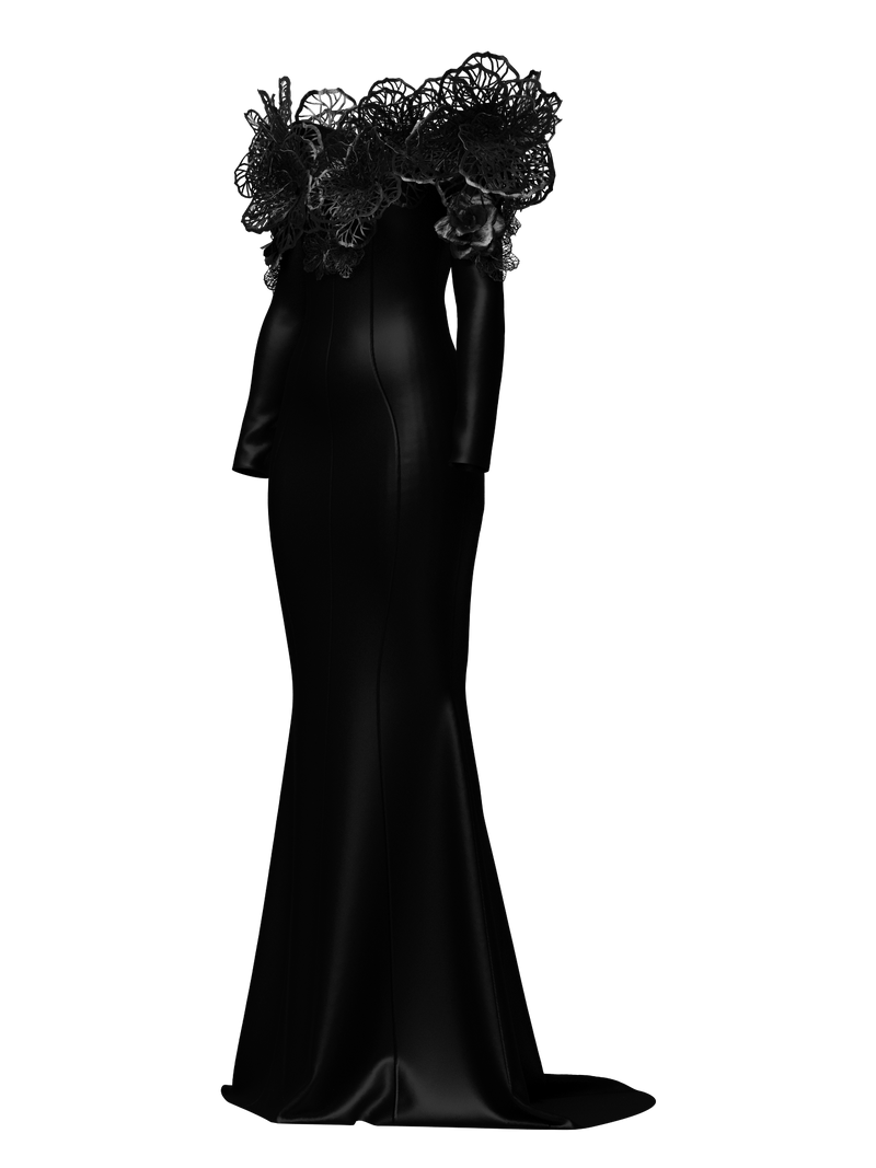 BlackRoseEveningGown