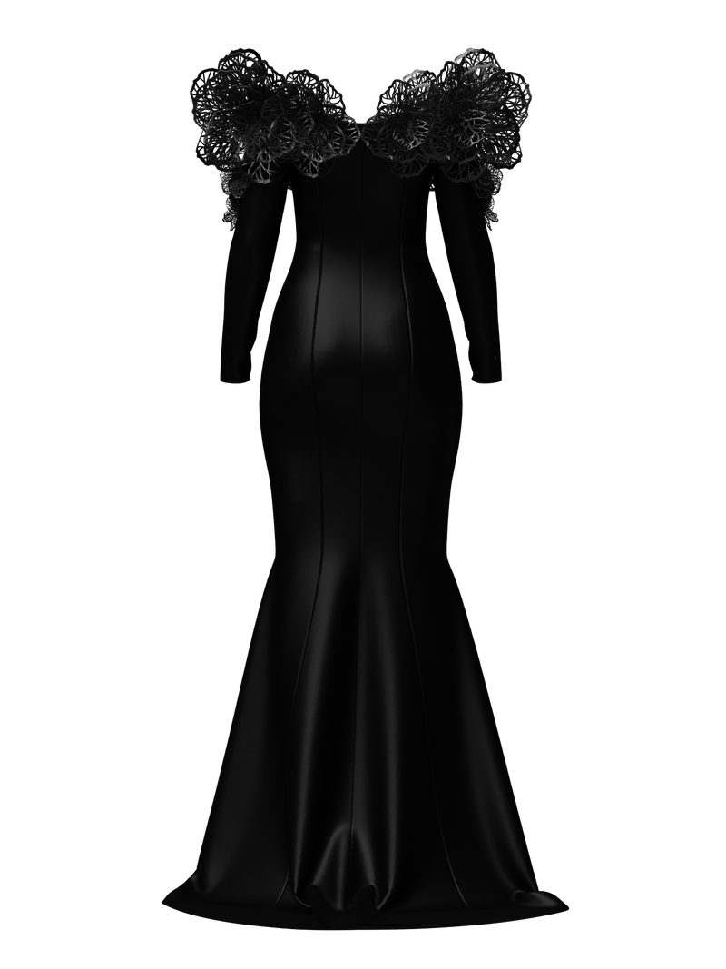 BlackRoseEveningGown